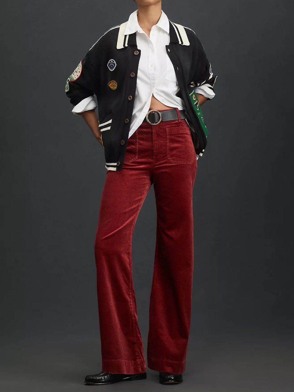 NWT Size 32 - Colette Corduroy Full-Length Wide-Leg Pants by Maeve (NWT US$ 148)